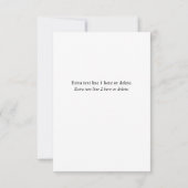 Save the Date, Foto und Informationen benennen Mitteilungskarte (Rückseite)