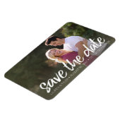 Save the Date - Foto und moderne bürstenbehaftete  Magnet (Linke Seite)