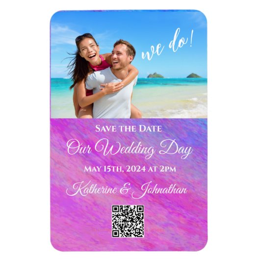 Save the Date Foto Wedding Magnet-Stardust Sea- Magnet (Vertikal)