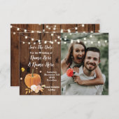 Save the Date Foto Wood Pumpkin Foto Hochzeit (Vorne/Hinten)