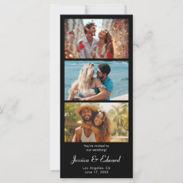 Save the Date FotoBooth Qr Code Schwarz-weiß Chic