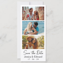 Save the Date FotoBooth Qr Code Schwarz-weiß Chic