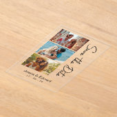 Save the Date FotoBooth Qr Code Schwarz-weiß Chic Acryleinladungen (Ablage )