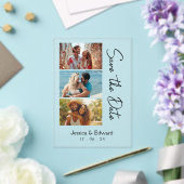 Save the Date FotoBooth Qr Code Schwarz-weiß Chic Acryleinladungen (In Situ (Hochzeit))