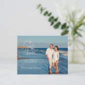 Save the Date fotografieren Ankündigungspostkarte (Stehend Vorderseite)