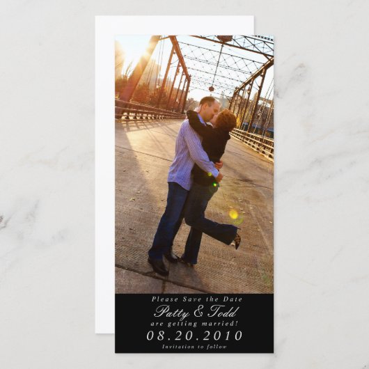 Save the Date Fotokarte (Vorne/Hinten)