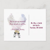 "Save the Date" Fotokarte Ankündigungspostkarte (Rückseite)