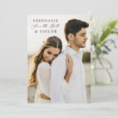 Save the Date Fotokarte Boho Hochzeitsankündigung (Stehend Vorderseite)