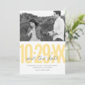 Save the Date Fotokarte, Hochzeitskollektion (Stehend Vorderseite)