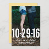 Save the Date Fotokarte, Hochzeitskollektion (Vorne/Hinten)