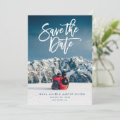 Save the Date Fotokarte, Pinselschrift (Stehend Vorderseite)