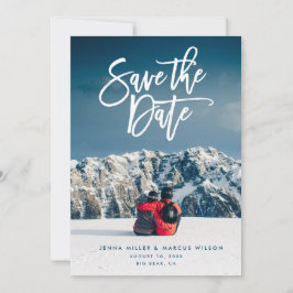 Save the Date Fotokarte, Pinselschrift
