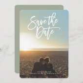 Save the Date Fotokarte, Pinselschrift (Vorne/Hinten)