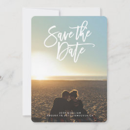 Save the Date Fotokarte, Pinselschrift