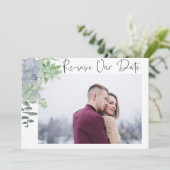 Save the Date Fotokarte - Sukkulente (Stehend Vorderseite)