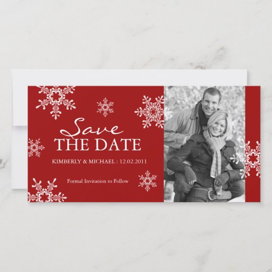 Save the Date - Fotokarten für Winterhochzeiten (Vorderseite)