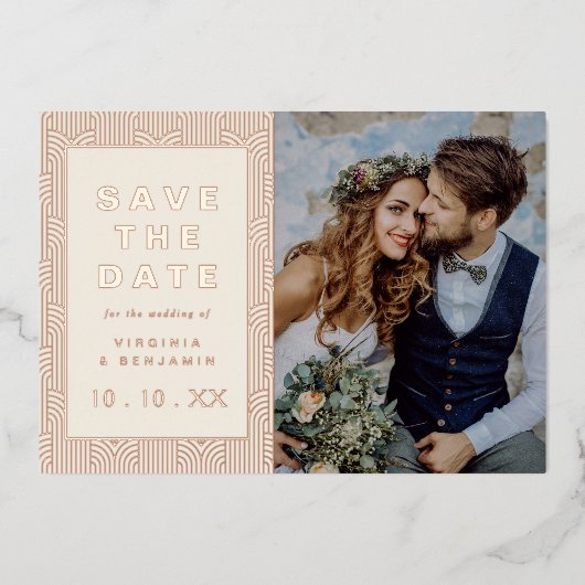 Save the Date Fotolokarte Folieneinladung (Vorderseite)