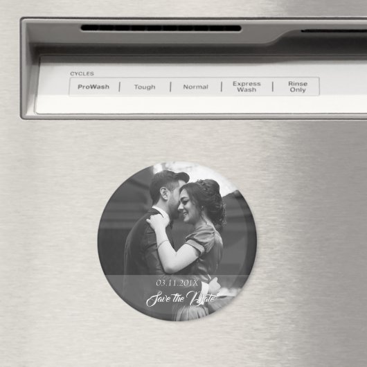 Save the date Fotomagneet met datum en foto Magnet (In Situ (Geschirrspüler))