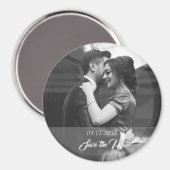 Save the date Fotomagneet met datum en foto Magnet (Vorderseite/Rückseite)