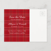 Save the Date Fotovorlage und Typografie Ankündigungspostkarte (Rückseite)