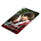 Save the Date Fotovorlage und Typografie Magnet (Linke Seite)