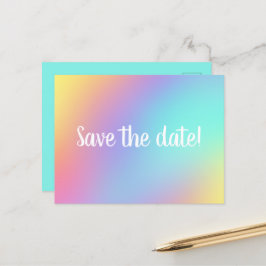 Save The Date! Freeform Pastel Gradient Postkarten