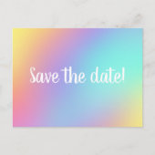 Save The Date! Freeform Pastel Gradient Postkarten (Vorderseite)
