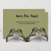 Save the Date: Frosch Couple: Hoppy to Announce .. Einladung (Vorne/Hinten)