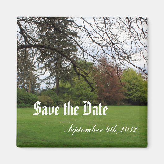 Save the Date, Frühling, Sommergarten. Magnet (Vorne)