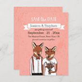 Save the Date - Füchse in der Liebe (Vorne/Hinten)