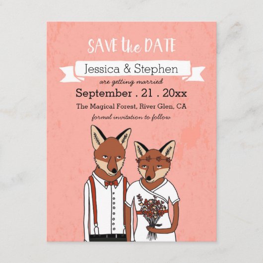 Save the Date - Füchse in der Liebe (Vorderseite)
