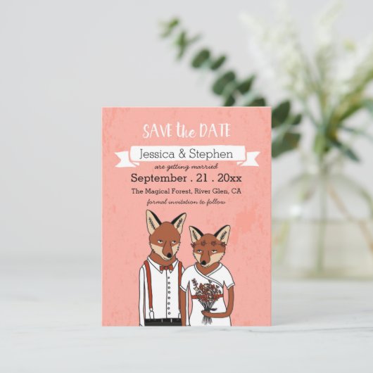 Save the Date - Füchse in der Liebe (Stehend Vorderseite)