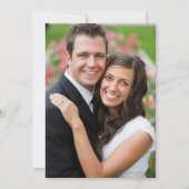 Save The Date. Fuchsia Floral Wedding Foto Card Einladung (Rückseite)