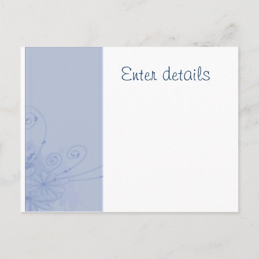 Save the Date ... fügen Sie Ihren eigenen Text hin Ankündigungspostkarte (Rückseite)