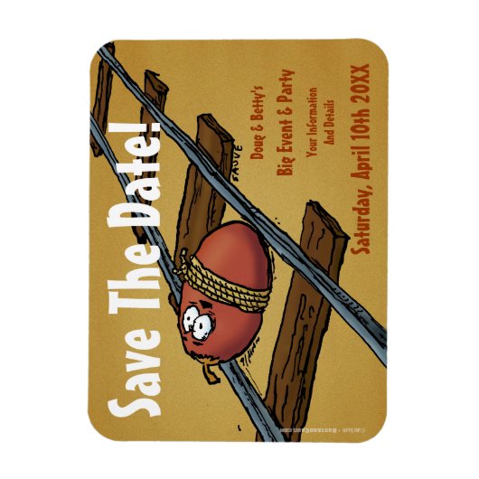 Save the Date-Funny-Ankündigung Magnet (Vertikal)