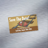 Save the Date Funny Cartoon Magnetische Visitenkarte (Beispiel)