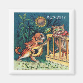 Save the Date Funny Cats Wedding Magnet (Vorne)