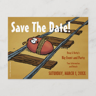Save the Date Funny Date on Tracks Invasion