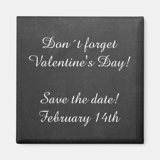 Save the Date Funny Happy Valentine Quote Magnet (Vorne)