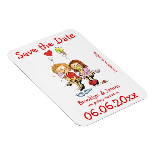 Save the Date Funny Magnet (Rechte Seite)
