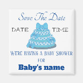 Save the Date für Babydusche Magnet (Vorne)
