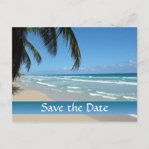 Save the Date für Beach Wedding Ankündigungspostkarte