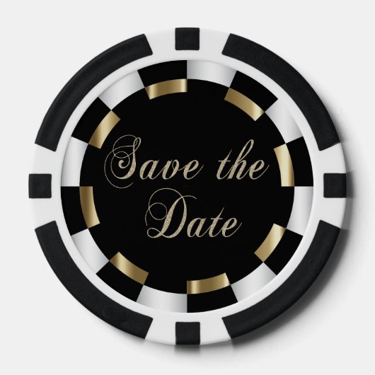 Save the Date für Braut und Bräuche Pokerchips (Vorderseite)
