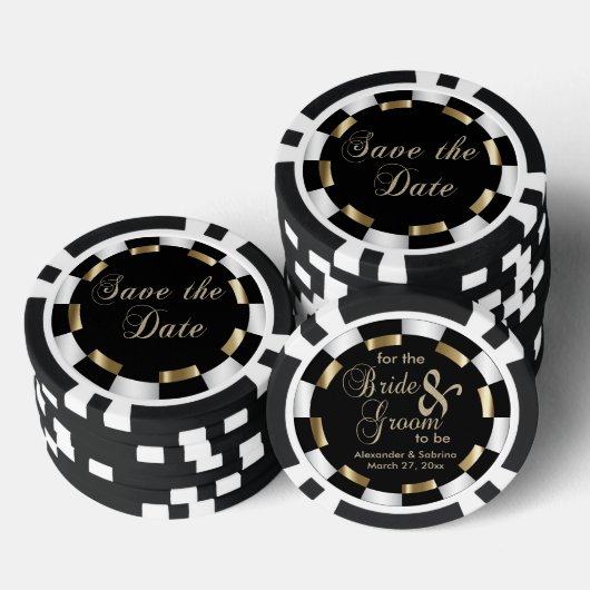 Save the Date für Braut und Bräuche Pokerchips (Stapel)
