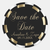 Save the Date für Braut und Bräuche Runder Aufkleber (Vorderseite)