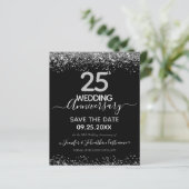 Save the Date für das 25. Jahrestag der Hochzeit (Stehend Vorderseite)