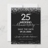 Save the Date für das 25. Jahrestag der Hochzeit (Vorderseite)