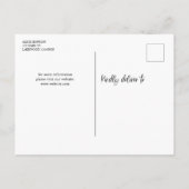 Save the Date für das Foto "Brush Script" Ankündigungspostkarte (Rückseite)