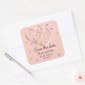 SAVE THE DATE, FÜR DEN WEDING SQUARE STICKER (Umschlag)