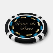 Save the Date für die Braut und den Bräutigam - Bl Pokerchips (Einzeln)